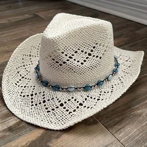 turquoise beaded cowboy hat